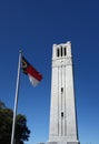 Bell tower and flag Royalty Free Stock Photo