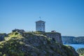 The bell tower at fredriksten fortress, angle 2 Royalty Free Stock Photo