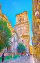 The bell tower of Granada Cathedral, Spain Royalty Free Stock Photo