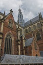 The bell tower of the Grote Kerk (Sint-Bavokerk) in Haarlem Royalty Free Stock Photo