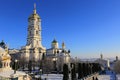 Bell tower of the Holy Dormition Pochayiv Lavra in the morning s