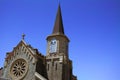 Bell tower of the Iglesia San Matias ApÃÂ³stol In the city of Lota, Chile.