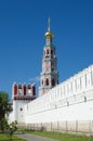 Bell tower and Joasaphovskaya tower of the Novodevichy convent, Moscow, Russia Royalty Free Stock Photo