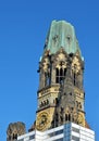 Bell tower of Kaiser Wilhelm Memorial Church , Berlin , Germany Royalty Free Stock Photo