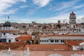 Bell tower and kupola of San Felipe Neri Monastery at Sucre, Bolivia Royalty Free Stock Photo