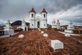 Bell tower and kupola of San Felipe Neri Monastery at Sucre, Bolivia Royalty Free Stock Photo