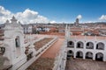 Bell tower and kupola of San Felipe Neri Monastery at Sucre, Bolivia Royalty Free Stock Photo