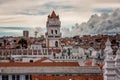 Bell tower and kupola of San Felipe Neri Monastery at Sucre, Bolivia Royalty Free Stock Photo