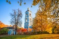 The bell tower of the Life-Giving Spring Church in Tsaritsyno