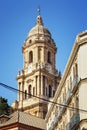 Bell tower of the Malaga Cathedral in Malaga, Andalusia, Spain