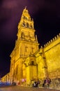 Bell tower of Mezquita Cathedral in Cordoba, Spain Royalty Free Stock Photo