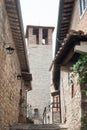 Bell tower of a minor church in Corciano in Umbria Italy Royalty Free Stock Photo