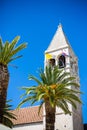 Bell tower of the monastery of Saint Dominic in Trogir, Northern Dalmatia, Croatia Royalty Free Stock Photo