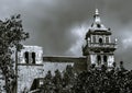 The bell tower of the monastery in Valldemossa Royalty Free Stock Photo