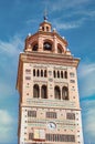 Bell tower in Mudejar architecture of Teruel Cathedral Royalty Free Stock Photo