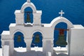 Bell tower of Oia in Santorini Greek island. Royalty Free Stock Photo