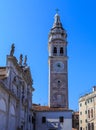 Bell tower on one of the Venice area Royalty Free Stock Photo