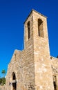 Bell tower of Panagia Chrysopolitissa Basilica in Paphos - Cyprus Royalty Free Stock Photo