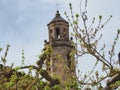 Bell tower of the parish church of santa maria de tarres, comarca de las garrigues, lerida, spain, europe