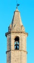 Bell tower of Pienza Cathedral, Tuscany, Italy Royalty Free Stock Photo