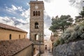 The Bell tower of Romanesque Pontifical Basilica of Santa Maria de Gulia, in Castellabate, italy.
