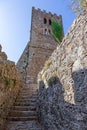 Bell Tower ruins of the medieval Nossa Senhora da Pena Church Royalty Free Stock Photo