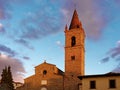 Bell tower Saint Agostino church in Arezzo Tuscany Italy Royalty Free Stock Photo