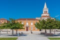 Bell tower between Saint Donatus church and Saint Anastasia cathedral in Zadar, Croatia Royalty Free Stock Photo