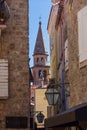 Bell tower of Saint Ivan church in Budva, Montenegro