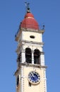 Bell tower of Saint Spiridon in Corfu Royalty Free Stock Photo