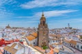 Bell tower of San Bartolome church in Carmona, Spain