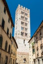 The bell tower of the San Frediano church in Lucca (Tuscany, Italy)