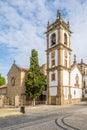 Bell tower of Sao Domingos church in Vila Real ,Portugal