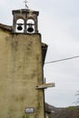 Bell tower in the spa town of Bagni San Filippo in Tuscany