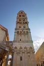 Bell tower of St. Duje cathedral. Royalty Free Stock Photo