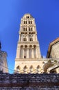 Bell tower of St. Duje cathedral. Royalty Free Stock Photo