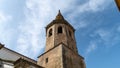 Bell tower of the St. John Baptist church in Tomar, Portugal Royalty Free Stock Photo