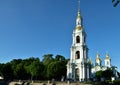 Bell tower of St. Nicholas Naval Cathedral in St. Petersburg, Russia Royalty Free Stock Photo
