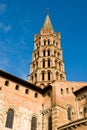 Bell tower of St Sernin Basilica in Toulouse Royalty Free Stock Photo