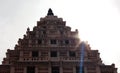 Bell tower with sun rays at thanjavur maratha palace Royalty Free Stock Photo