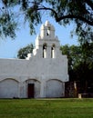 Bell tower under tree branch Royalty Free Stock Photo