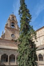 Bell tower of the university chapel of Salamanca Royalty Free Stock Photo