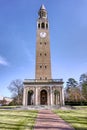 The bell tower at the University of North Carolina in Chapel Hill Royalty Free Stock Photo