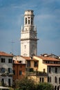 Bell Tower of the Verona Cathedral - Santa Maria Matricolare Veneto Italy Royalty Free Stock Photo