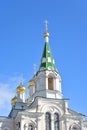 Bell tower in Voskresensky Novodevichy Convent. Royalty Free Stock Photo