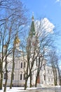 Bell tower in Voskresensky Novodevichy Convent. Royalty Free Stock Photo