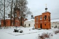 In the Vvedenskaya Island Hermitage on a winter day