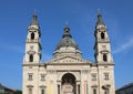 bell towers and dome of St. Stephen s Basilica in BUDAPEST in HUNGARY Royalty Free Stock Photo