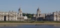 Bell towers of the old Royal Naval College in the Thames at Greenwich, England