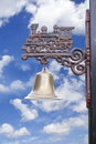 Bell in train station, Thailand. It's too old and vintage bell Royalty Free Stock Photo